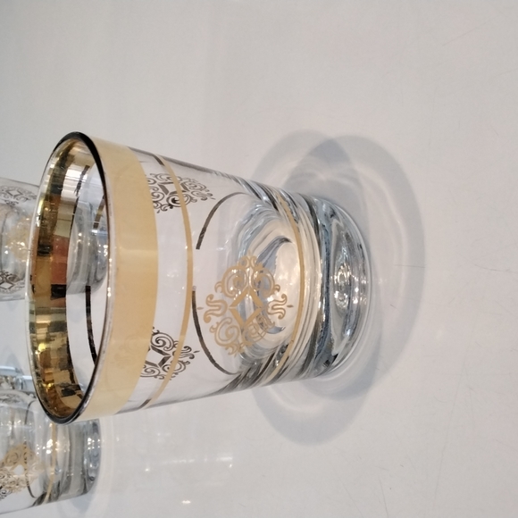 Tumblers - Vintage scotch gold rimmed heavy base glasses - Picture 3 of 6